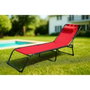 Marbueno Pack de 2 Tumbona Plegable Acero Con Cojin Roja