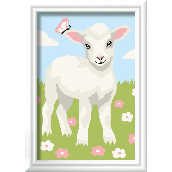 Ravensburger CreArt Kids - Pintar por números Oveja, Kit de pintura por números 8x12cm, a partir de 7 años, 12023215