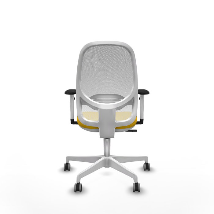PIQUERAS Y CRESPO Silla de oficina Cilanco con mecanismo Sincro, Amarillo y Blanco