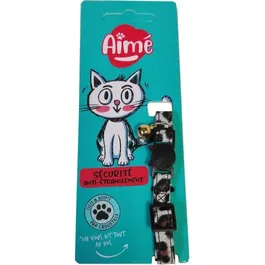 Aime AIM3281019020709 Collar para Gato Savannah Flores Multicolor Campanilla Verde