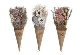 DKD Home Decor Ramo de Flor Seca y Yute Surtido 25x25x50 cm