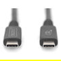 Digitus Cable USB-C 4.0 USB4 40 Gbit/s 100W PD 3.0, Negro, 1 metro