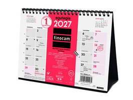 Finocam Calendario de Sobremesa 2027 en Euskera Triangular Mensual para Escribir S 210x150