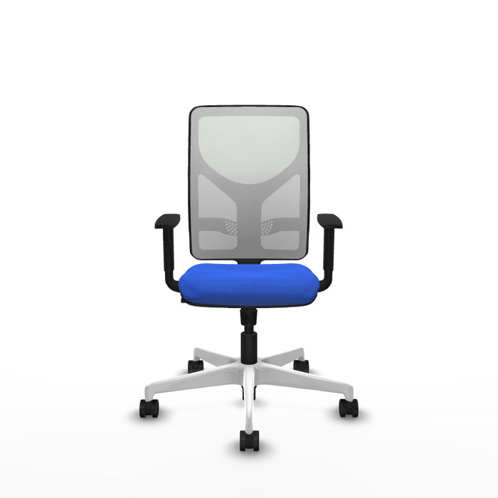 PIQUERAS Y CRESPO Silla de oficina Motilla con mecanismo Sincro, Azul y Blanco