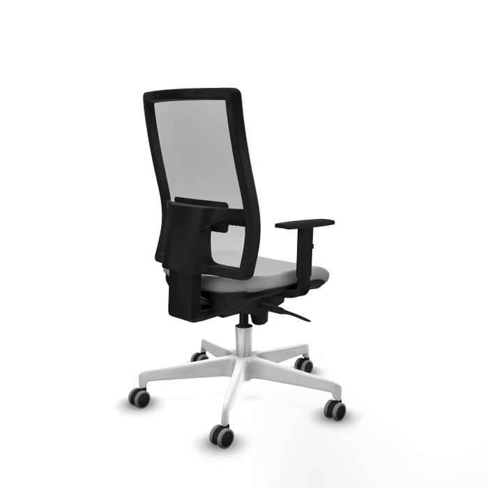 PIQUERAS Y CRESPO Silla de oficina Horna con mecanismo Sincro, Gris claro y Blanco