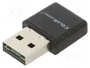 Qoltec 56986 Adaptador NANO WiFi Standard N 300Mbps USB 2.0