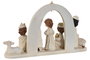 DKD Home Decor Nacimiento de Resina Blanco y Dorado