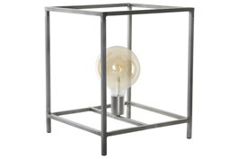 DKD Home Decor Lámpara de Sobremesa Metal Gris Oscuro