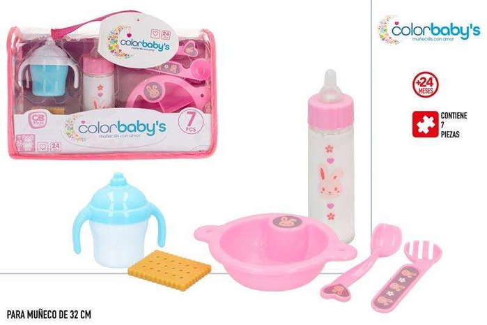 Color Baby Bolso de Bebé con 6 Accesorios para Muñeco de 31 cm Color Baby Bolso de Bebé con 6 Accesorios para Muñeco de 31 cm