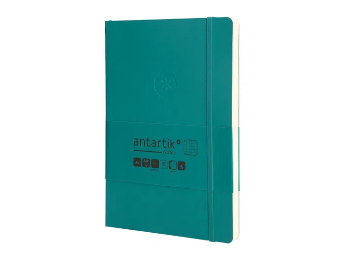 Antartik Cuaderno A5 Tapa Blanda Hojas Cuadriculadas Verde Aguamarina 80 Hojas 80 gr FSC