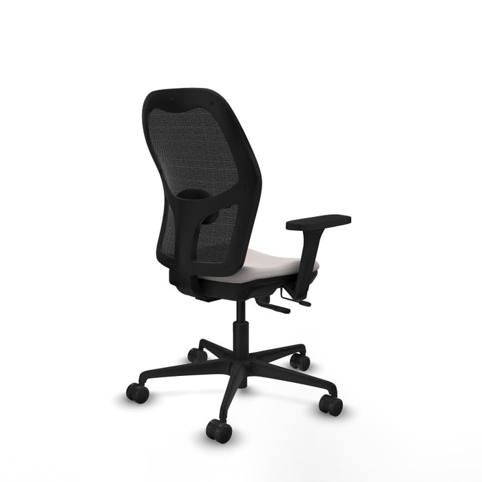 PIQUERAS Y CRESPO Silla de oficina Jorquera con mecanismo Sincro/Traslack Blanco/Negro