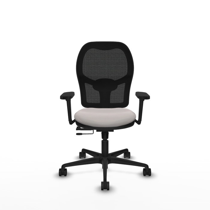 PIQUERAS Y CRESPO Silla de oficina Jorquera con mecanismo Sincro/Traslack Blanco/Negro