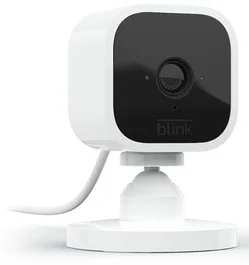 Blink Mini Cámara de Seguridad Interior, Sistema de 1 Cámara con WiFi, 1080p HD, Visión Nocturna, Compatible con Alexa, Color Blanco