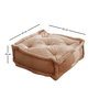 Atelier Del Sofa Cojín de Terciopelo Camel - Lujoso Cojín Decorativo para Hogar, 55x16x55 cm