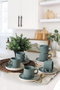Hermia X0001697800000000000000000 Juego de tazas de té de gres cerámico, 184 ml, Transparente