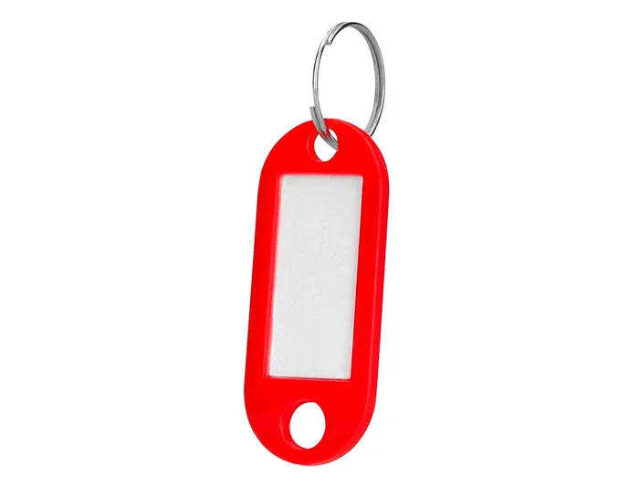 Liderpapel Llavero Portaetiquetas Plástico Reciclado Ecológico Caja 100 Unidades Colores Surtidos