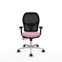 PIQUERAS Y CRESPO Silla de oficina Jorquera Rosa/Negro con mecanismo Sincro/Traslack