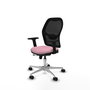 PIQUERAS Y CRESPO Silla de oficina Jorquera Rosa/Negro con mecanismo Sincro/Traslack