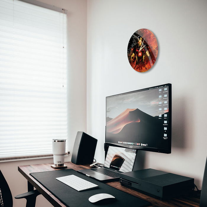 ERT GROUP Reloj de Pared Iron Man Marvel 30.5cm Mecanismo Silencioso