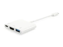 Equip Adaptador USB-C Docking Station 3 en 1, Puerto HDMI 4K/30Hz, USB 3.0, USB-C PD 60W, para MacBook/Chromebook/Portátiles, Referencia 133461 - Blanco