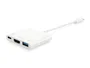 Equip Adaptador USB-C Docking Station 3 en 1, Puerto HDMI 4K/30Hz, USB 3.0, USB-C PD 60W, para MacBook/Chromebook/Portátiles, Referencia 133461 - Blanco