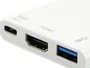 Equip Adaptador USB-C Docking Station 3 en 1, Puerto HDMI 4K/30Hz, USB 3.0, USB-C PD 60W, para MacBook/Chromebook/Portátiles, Referencia 133461 - Blanco