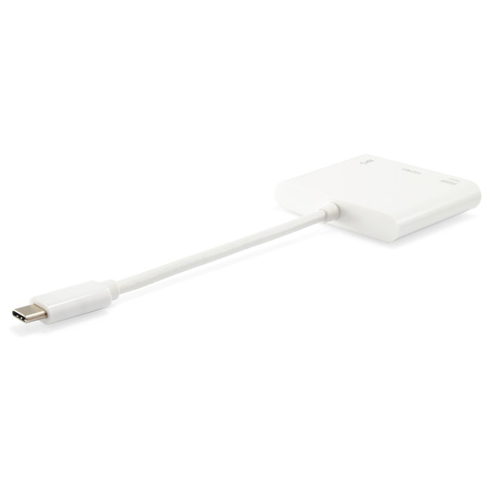 Equip Adaptador USB-C 3 en 1 a HDMI, USB 3.0 y USB-C Blanco 133461