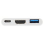 Equip Adaptador USB-C 3 en 1 a HDMI, USB 3.0 y USB-C Blanco 133461