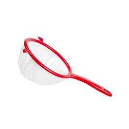 Tescoma Presto Colador Extra Fino de Plástico y Nylon, Diámetro 17 cm, Mango Rojo, Resistente a 100°C, Libre de BPA