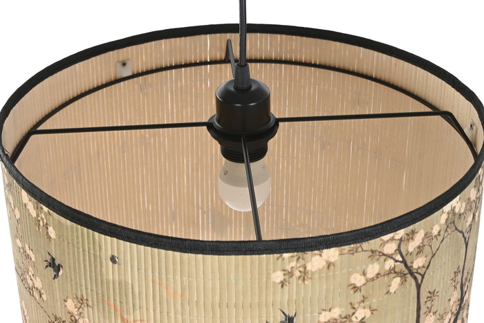 DKD Home Decor Lámpara Techo Oriental Verde Blanco 40 x 30 x 40 cm (4 Unidades)