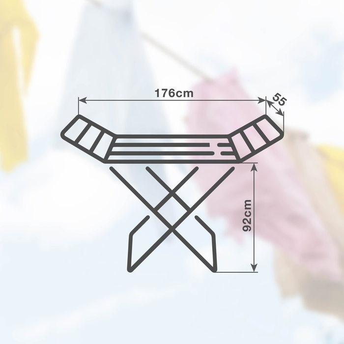 Dovelis Tendedero Plegable Manma de 2 Alas de Aluminio