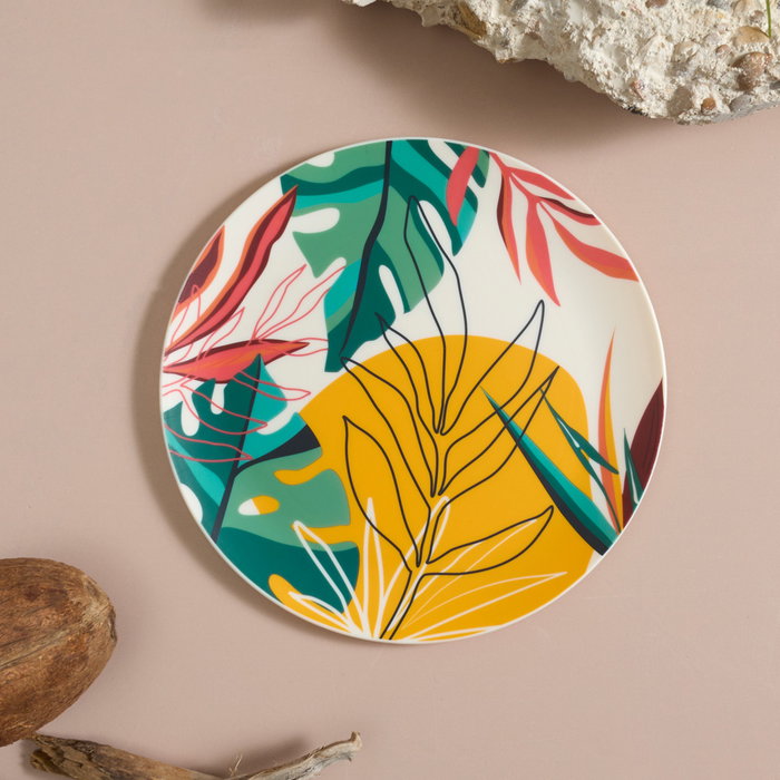 Home Deco Factory Plato Llano Paradis Exotiqu Polipropileno Diámetro 26