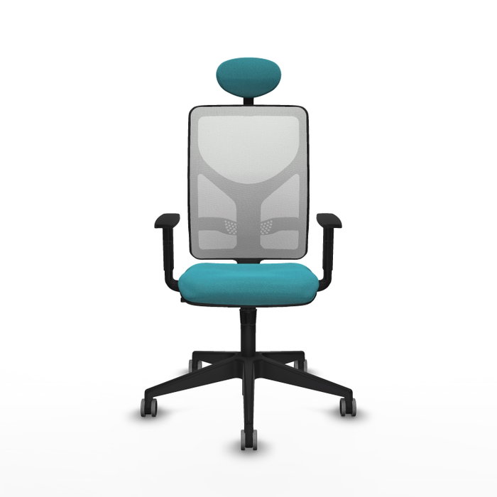 PIQUERAS Y CRESPO Silla de oficina Motilla Turquesa con respaldo de malla Blanco PIQUERAS Y CRESPO Silla de oficina Motilla Turquesa con respaldo de malla Blanco