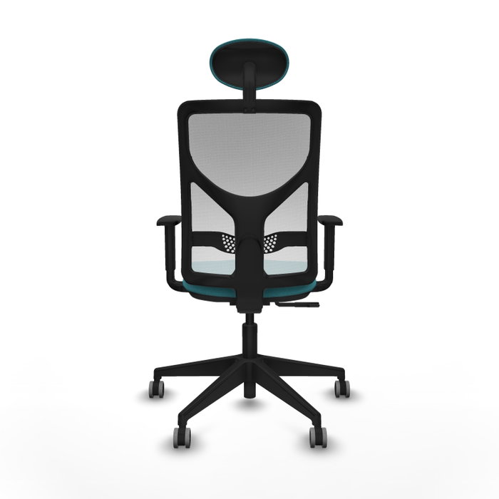 PIQUERAS Y CRESPO Silla de oficina Motilla Turquesa con respaldo de malla Blanco PIQUERAS Y CRESPO Silla de oficina Motilla Turquesa con respaldo de malla Blanco