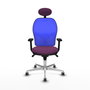 PIQUERAS Y CRESPO Silla de oficina Jorquera con mecanismo Sincro, Morado y Azul
