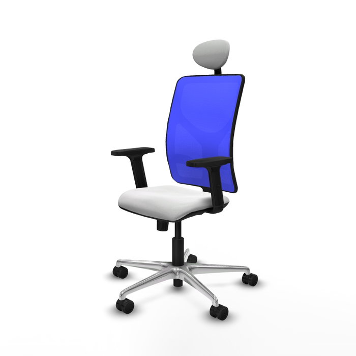 PIQUERAS Y CRESPO Silla de oficina Motilla con mecanismo Sincro, Azul y Blanco PIQUERAS Y CRESPO Silla de oficina Motilla con mecanismo Sincro, Azul y Blanco