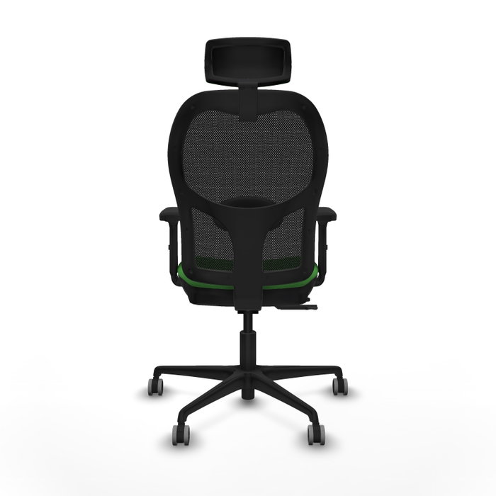 PIQUERAS Y CRESPO Silla de oficina Jorquera con mecanismo Sincro/Traslack Verde y Negro