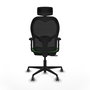 PIQUERAS Y CRESPO Silla de oficina Jorquera con mecanismo Sincro/Traslack Verde y Negro