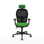 PIQUERAS Y CRESPO Silla de oficina Jorquera con mecanismo Sincro/Traslack Verde y Negro