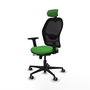PIQUERAS Y CRESPO Silla de oficina Jorquera con mecanismo Sincro/Traslack Verde y Negro