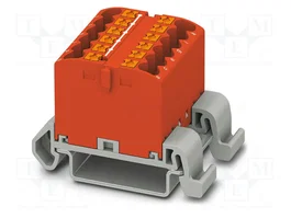 PHOENIX CONTACT PTFIX 12X2,5-NS35A RD Conector de carril rojo