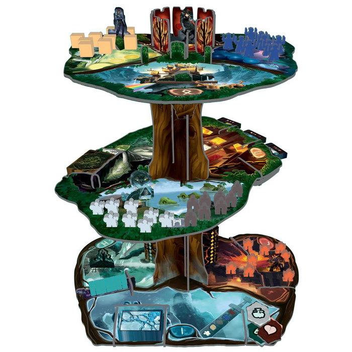 Ludonaute Yggdrasil Chronicles - Juego de Mesa Cooperativo de Mitología Nórdica, 1-5 Jugadores, 45-60 Minutos, Edad 14+, Español