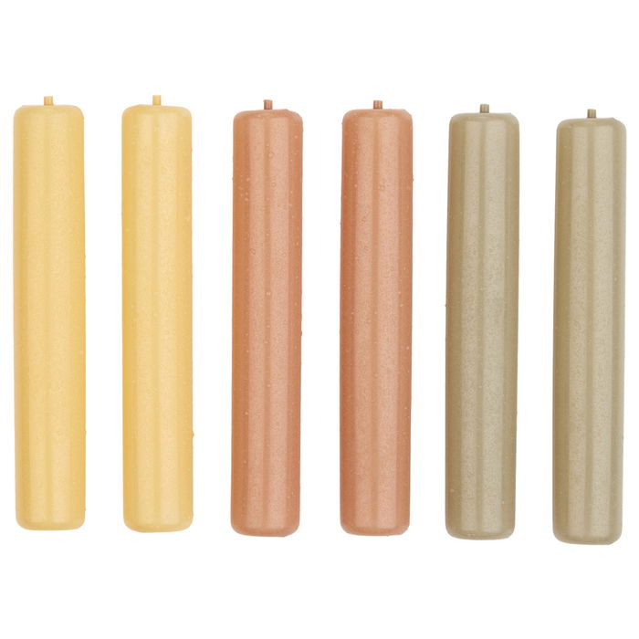 Day Juego de 6 Cubitos Alargados para Bebidas de Colores Natural, Musgo y Arena 12cm