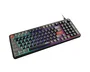 MSI Forge GK110 Teclado Gaming USB con Retroiluminación RGB, Teclado de Membrana QWERTY Español, Negro, 97 Teclas con Rueda de Volumen, Hotkeys y Antifantasma