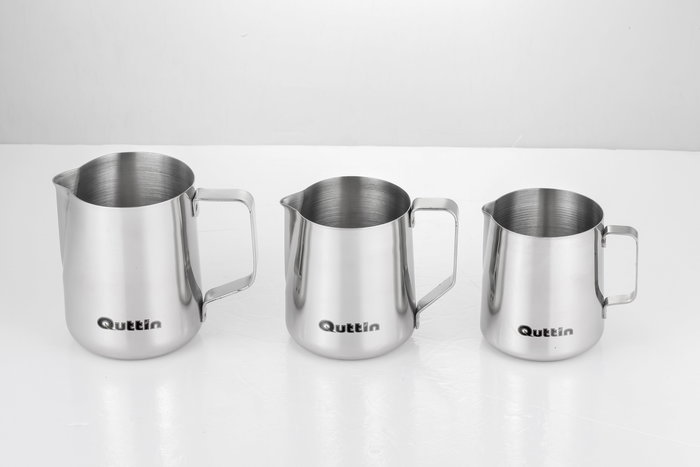 My Bar - Lechera de acero inoxidable 475 ml, para bar, dimensiones: 8.6 cm (ancho) x 9.5 cm (alto) x 12 cm (largo), 2.3 kg (12 Unidades)