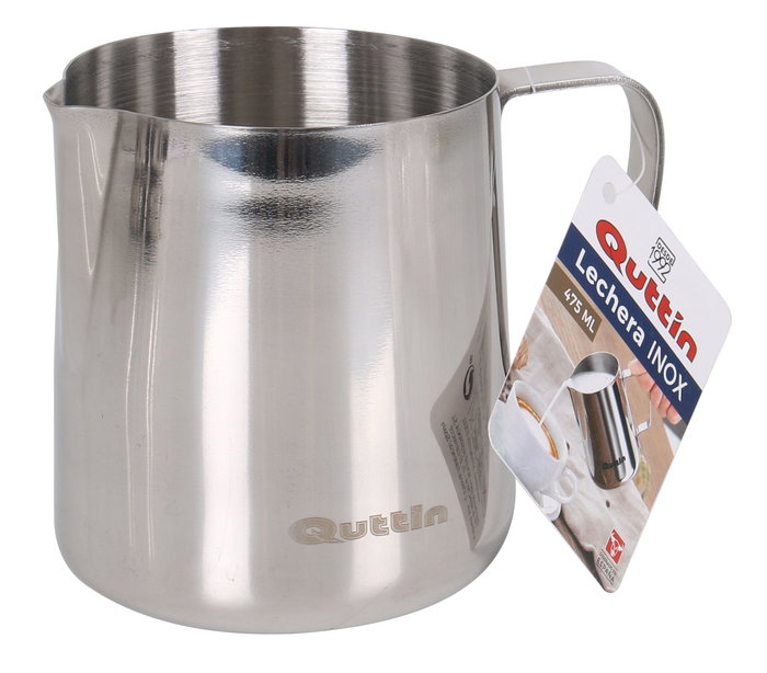 My Bar - Lechera de acero inoxidable 475 ml, para bar, dimensiones: 8.6 cm (ancho) x 9.5 cm (alto) x 12 cm (largo), 2.3 kg (12 Unidades)