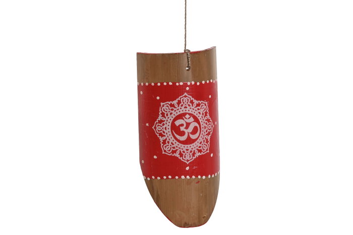 DKD Home Decor Avisador de Puerta de Bambú Chakras Multicolor