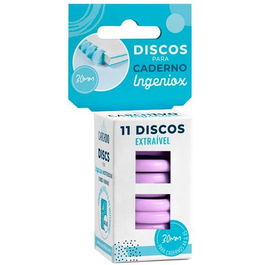Carchivo Estuche 11 Discos Ingeniox 30 mm Plástico Malva para Cuaderno