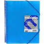 Carpeta con 60 Fundas Grafoplás Maxiplás 39836030/ A4/ Azul