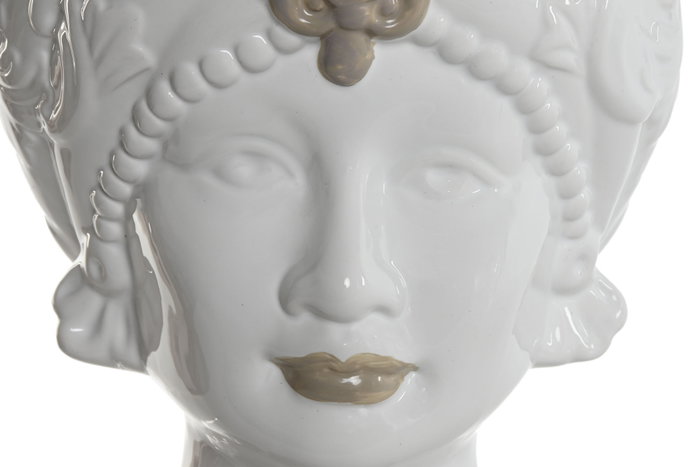 DKD Home Decor Macetero de Porcelana Cabeza Siciliana 15x15x26,5 cm DKD Home Decor Macetero de Porcelana Cabeza Siciliana 15x15x26,5 cm